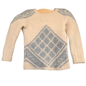 J. Crew With Cashmere Womens Pullover Tile Knit Sweater Tan Gray Small Crew Neck